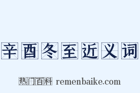 辛酉冬至近义词是什么意思的图片